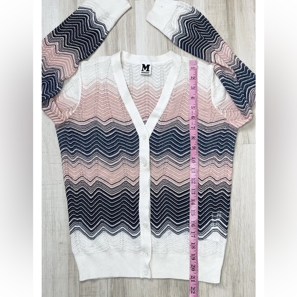 MISSONI Multicolored METALLIC BUTTON DOWN TOP. M - Picture 5 of 9